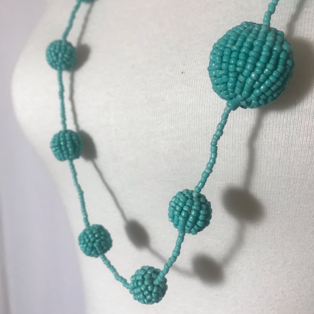 Coldwater Creek Turquoise Color Beaded Necklace